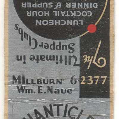 Chanticler Matchbook/Matchcover