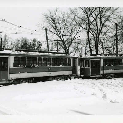 Trolley: Trolley Cars At Loop, January 20, 1936