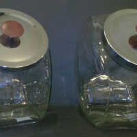 Confectionary Jars (2) with metal lids
