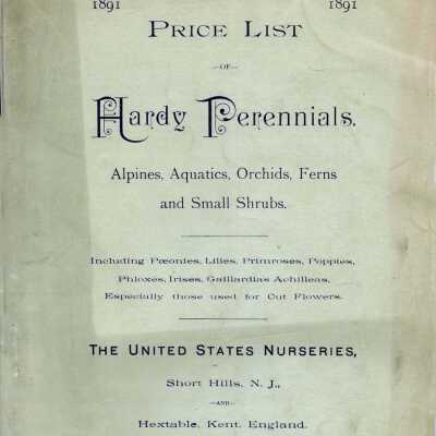 US Nurseries Price List of Hardy Perennials, 1891