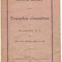 Annual Report of the Township Committee of Millburn N.J., 1876