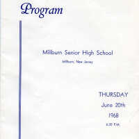 Millburn High School Commencement Program, 1968