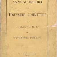 Annual Report of the Township Committee of Millburn N.J., 1878