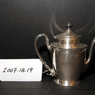 Woman's Club of Millburn: Silverplate Coffee(?) pot from Woman's Club of Millburn