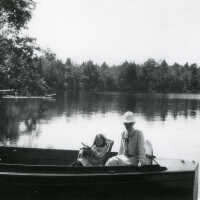 Hartshorn: Joanna Hartshorn in a Boat on Squam Lake, New Hampshire