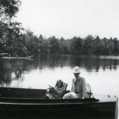 Hartshorn: Joanna Hartshorn in a Boat on Squam Lake, New Hampshire