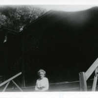 Hartshorn: Joanna Hartshorn on the Dock at Camp in Squam Lake