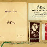 Brook Restaurant, Summit various items from 1939