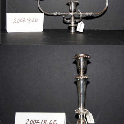 Woman's Club of Millburn: Pair of silverplate candelabra from Woman's Club of Millburn