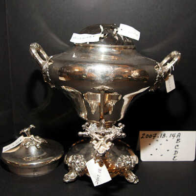 Woman's Club of Millburn: Silverplate coffee urn from Woman's Club of Millburn