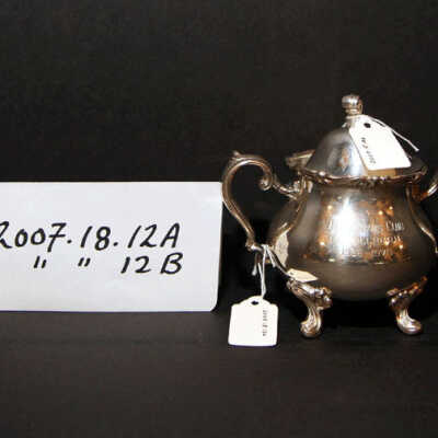 Woman's Club of Millburn: Silverplate sugar bowl from Woman's Club of Millburn