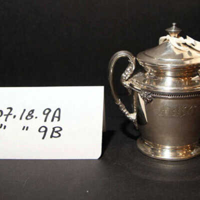 Woman's Club of Millburn: Silverplate sugar bowl from Woman's Club of Millburn