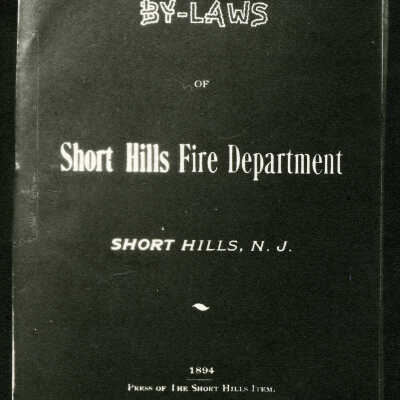 Short Hills Fire Dept Bylaws Cover