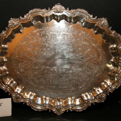 Woman's Club of Millburn: Silverplate tray from Woman's Club of Millburn
