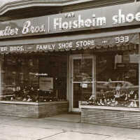 Exterior Futter Brothers Shoe Store-B&W Photograph