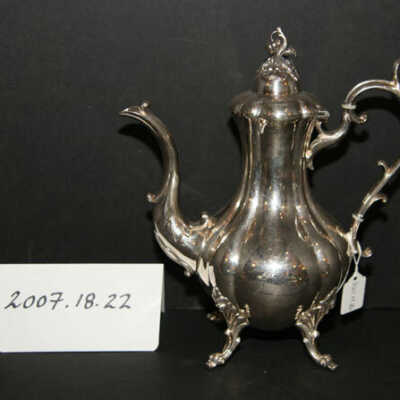 Woman's Club of Millburn: Silverplate coffee pot from Woman's Club of Millburn