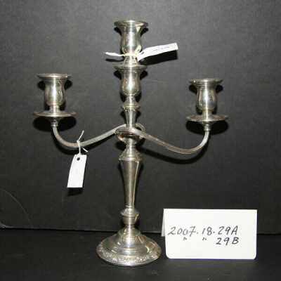 Woman's Club of Millburn: Silverplate candelabra from Woman's Club of Millburn