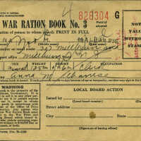 Albanese: Mileage Rationing Record for Anna Albanese, 1944