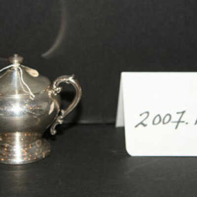 Woman's Club of Millburn: Silverplate sugar bowl with lid from Woman's Club of Millburn