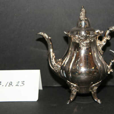 Woman's Club of Millburn: Silverplate teapot from Woman's Club of Millburn