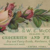 W.W. & W.E. McCollum Business/Trade Card