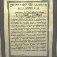 Smithers: Ernest Smithers proclamation of thanks from Millburn Township Committee, 1918