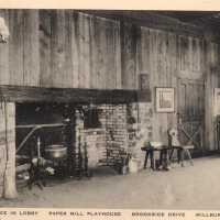 Paper Mill Playhouse: Fireplace in Lobby Postcard, 1946