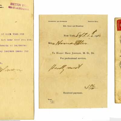 Ellis: Hannah Ellis Overdue Bill from Dr.Johnson,1904