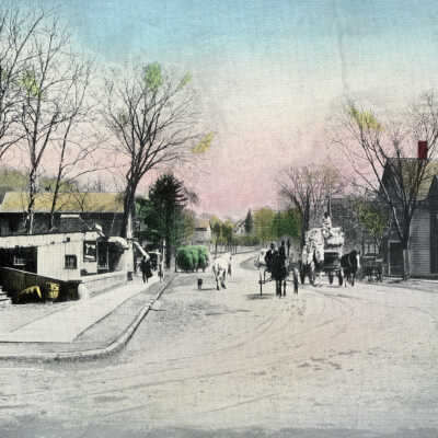 Millburn Center, looking east on Millburn Avenue from Main Street, c. 1900