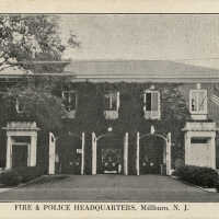 Fire Department: Town Hall, Fire, Police Headquarters Postcard