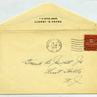 Jewett: Frank B. Jewett Jr. Cancelled Envelope, 1929