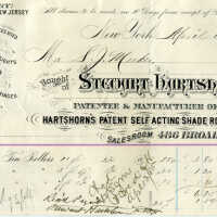 Hartshorn: Invoice from Stewart Hartshorn Co to SJ Meeker, 1885