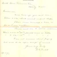 Todd: E.N.Todd letter about a furniture order, 1917