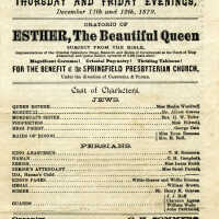 Springfield Presbyterian Church Oratorio Program, 1879
