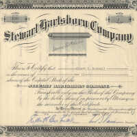 Hartshorn Company Stock Certificate Elbert Bushnell