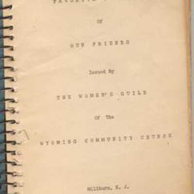 Wyoming Community Church: "My Favorite Recipes" 1937 Wyoming Church cookbook