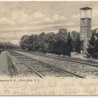 Hartshorn: Tower with view of Rail Road Tracks "Along the Lackawanna R.R.", 1906