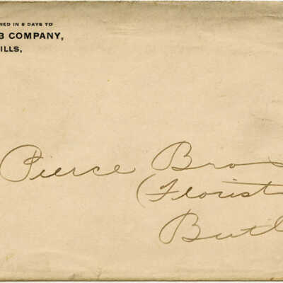 American Bulb Company envelope, 1897