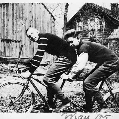 Tandem Bike and riders, May 1915