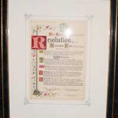 Resolution on Millburn's centennial, 1957