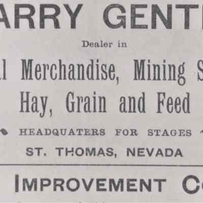 St. Thomas, NV. Advertisement Las Vegas Age, July. 25, 1908