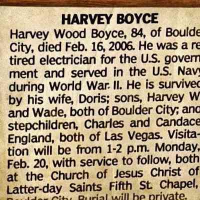 Boyce, Harvey Wood and Mary Wade