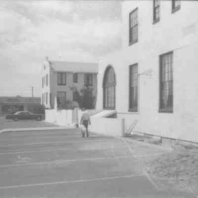 Boulder Dam Hotel May 1987; exterior renovation- neg. 0373