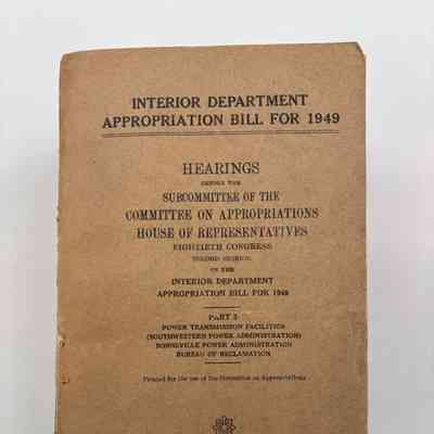 Interior Department Appropriation Bill for 1949