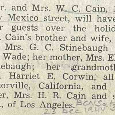 Cain, William C. "Bill and Elizabeth and family