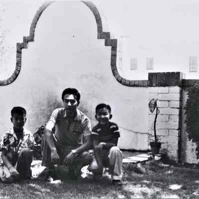 Boulder Dam Hotel- east terrace with lily pond Won Family 1956