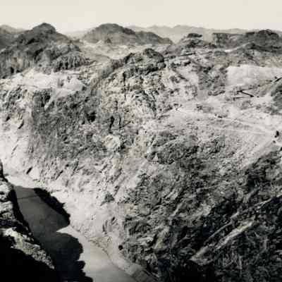 Hoover Dam construction: Black Canyon damsite