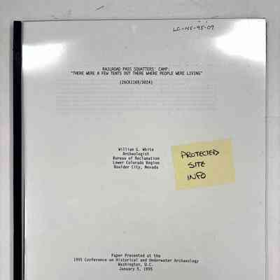 Railroad Pass Squatters' Camp: "There were a few tents out there where people were living"