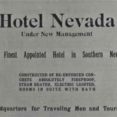 Las Vegas Hotel Nevada advertisement April 1912