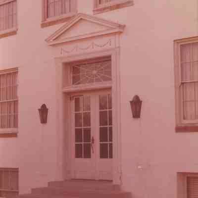 Boulder Dam Hotel, east terrace entrance 1976